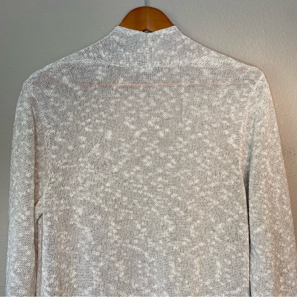 Eileen Fisher Cream Open Front Cardigan - Picture 5 of 15